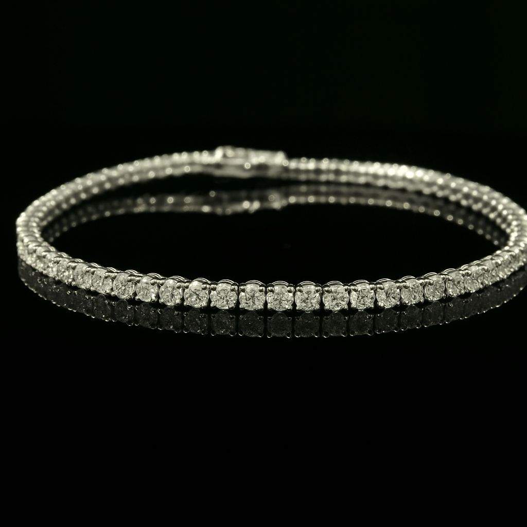 Natural Diamond Tennis Bracelet