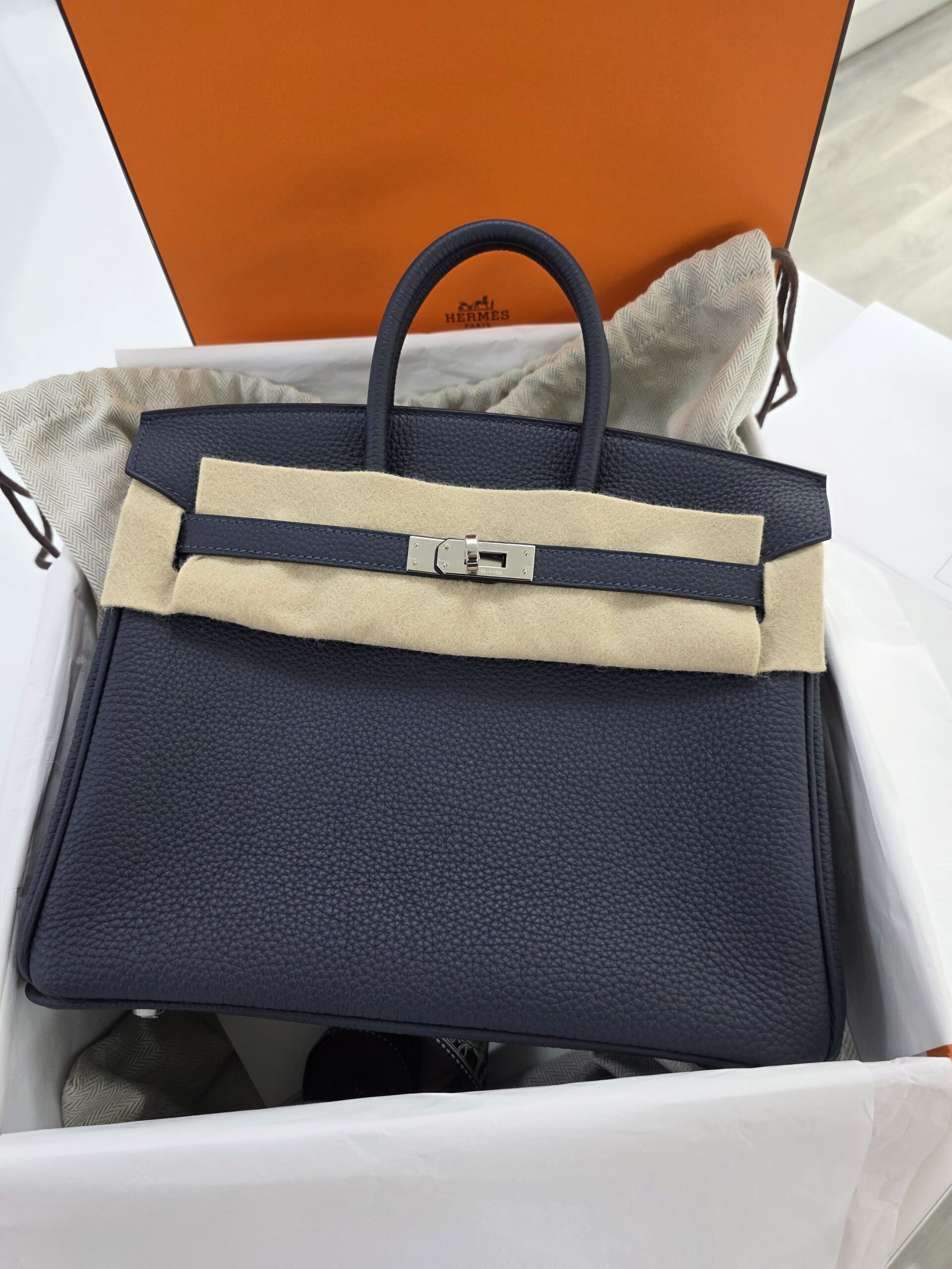 Hermès Birkin 25 - Bleu Nuit Togo | Palladium Hardware 2025